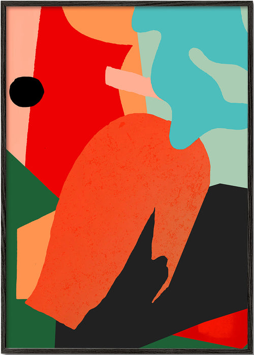 Abstract kunstwerk met koraalvormen