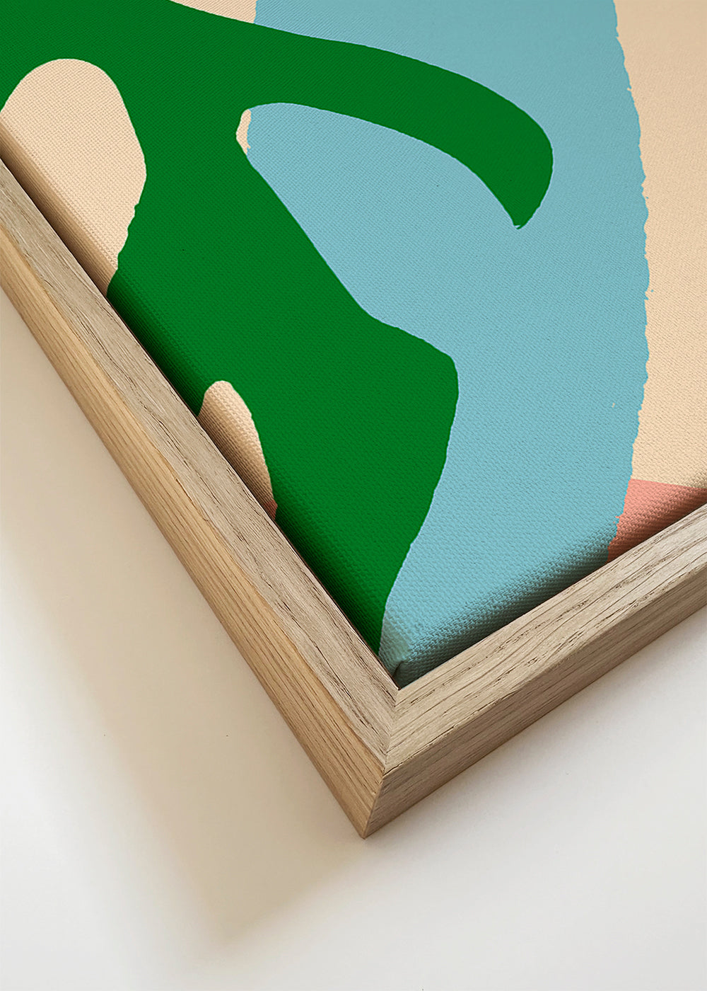 Reiger illustratie met groen blad