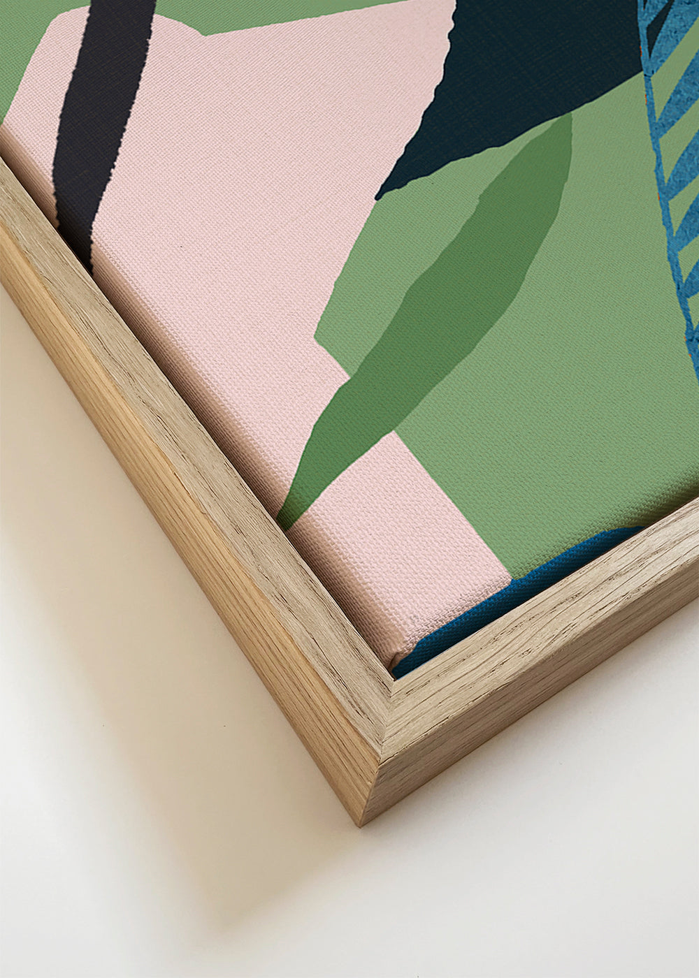 Botanische poster tropische bladeren blauw-groen