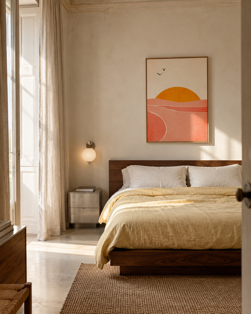 Dancing in The Sun - Framed canvas in an interior