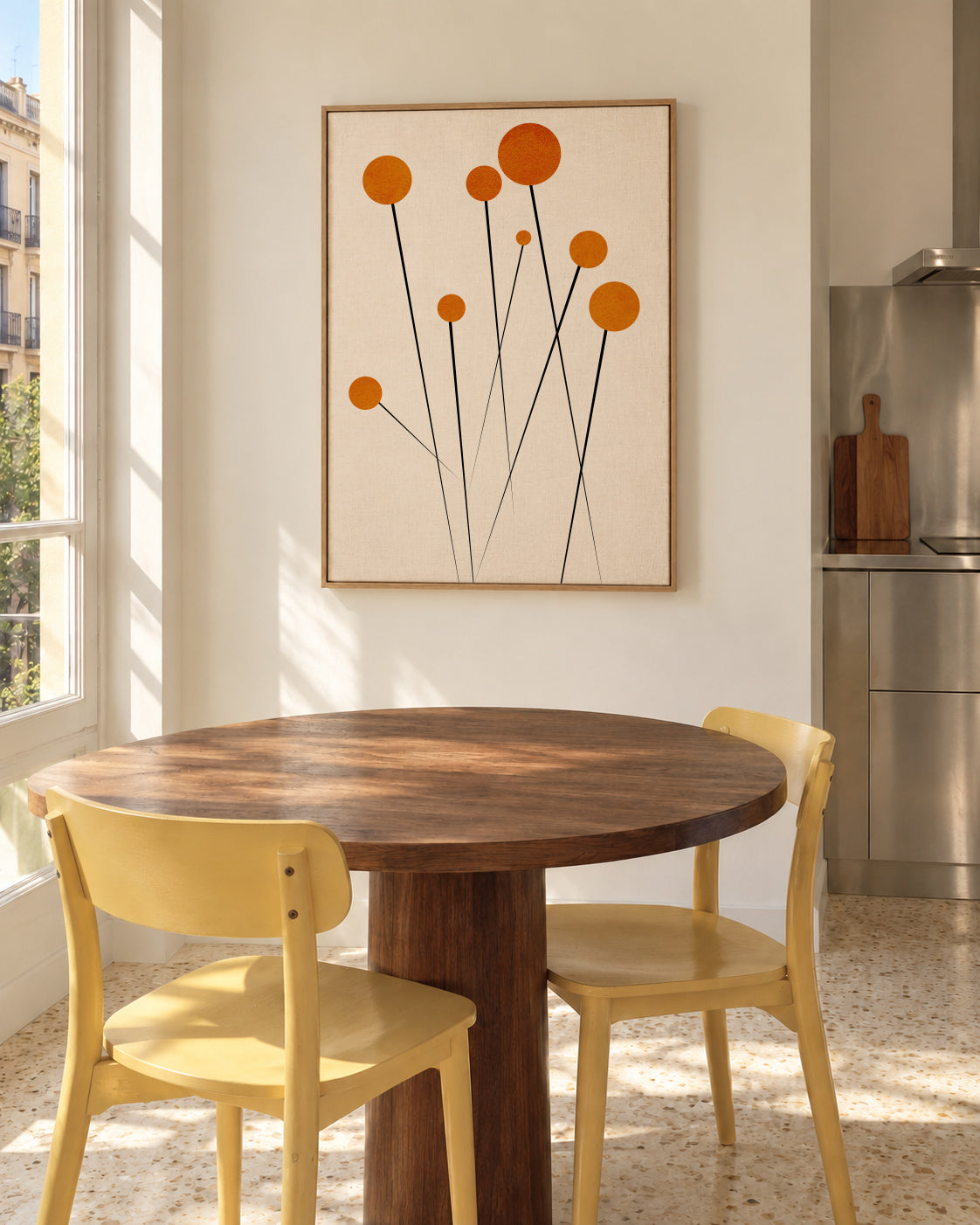 Dreaming Daisies - Framed canvas in an interior