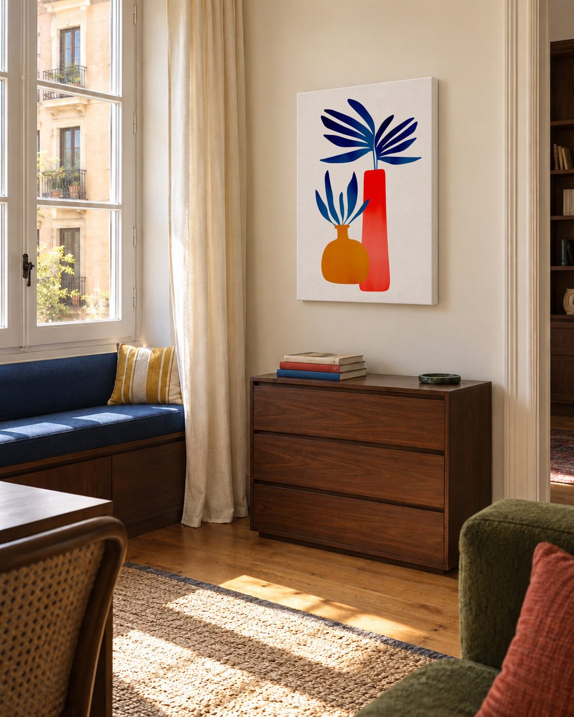 Fairytale Plants - Unframed canvas in an interior