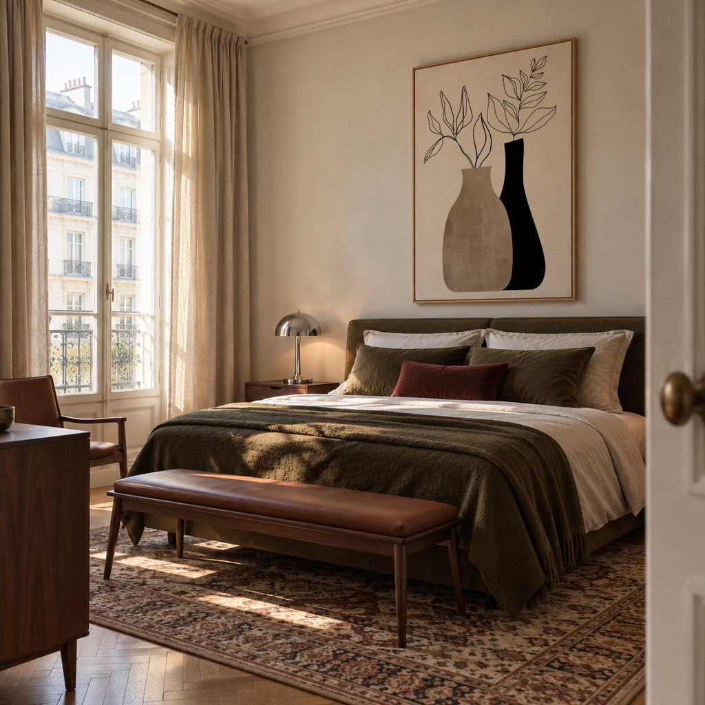 Gris en Gris - Framed canvas in an interior
