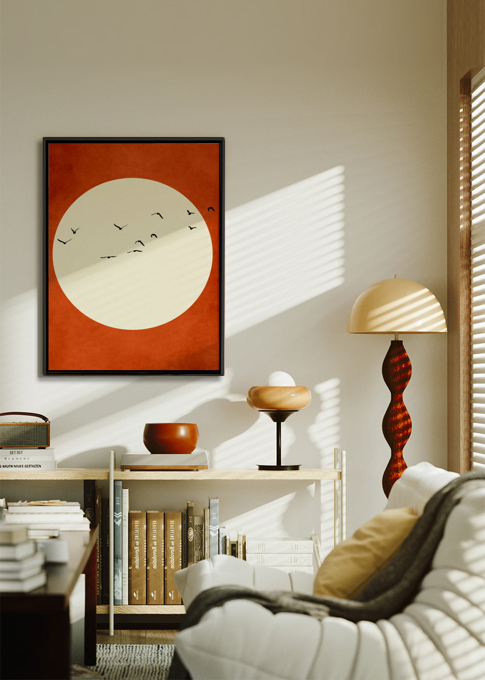 Warming Feelings - Framed canvas in an interior