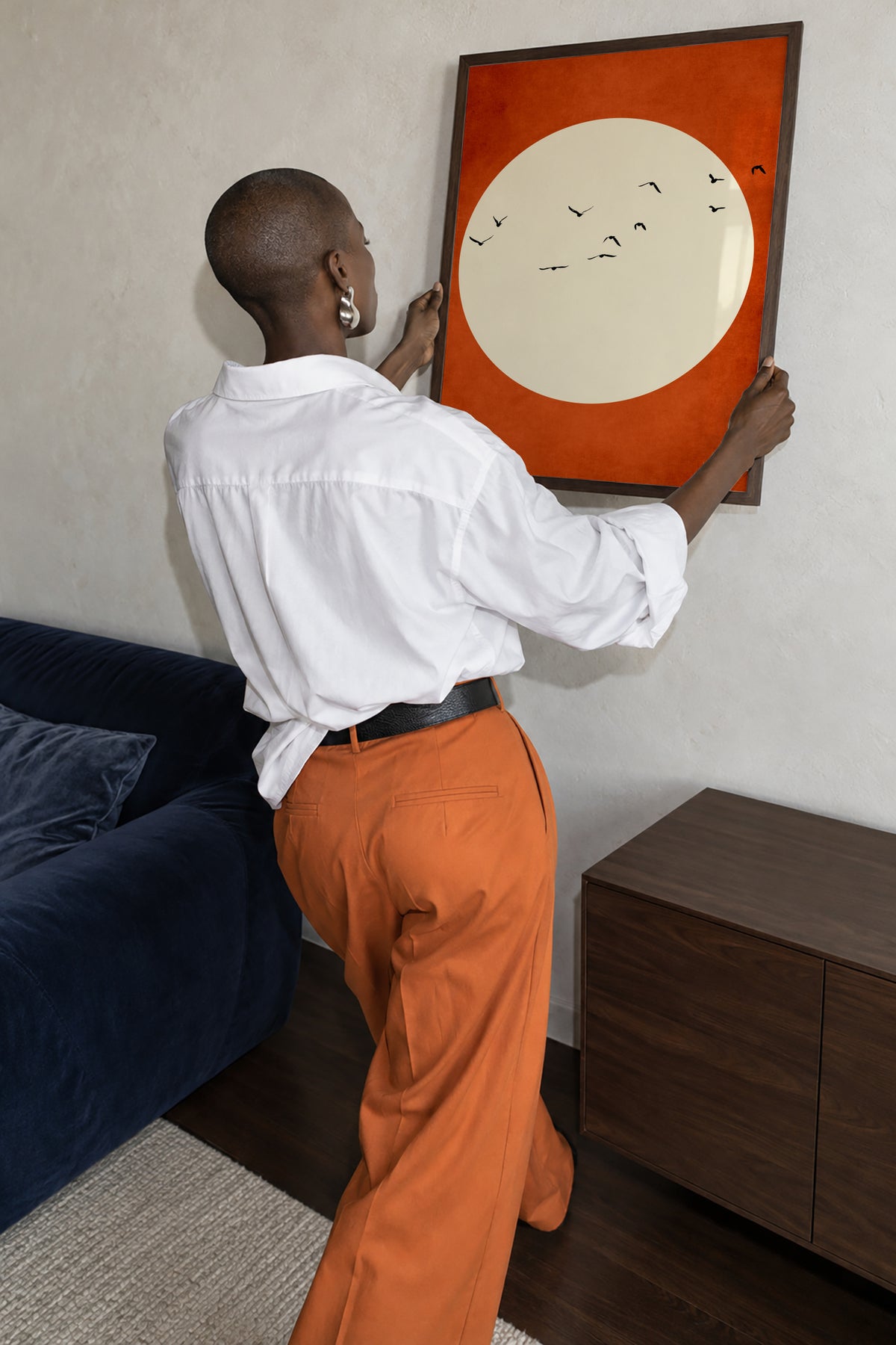 Warming Feelings - Framed poster in an interior