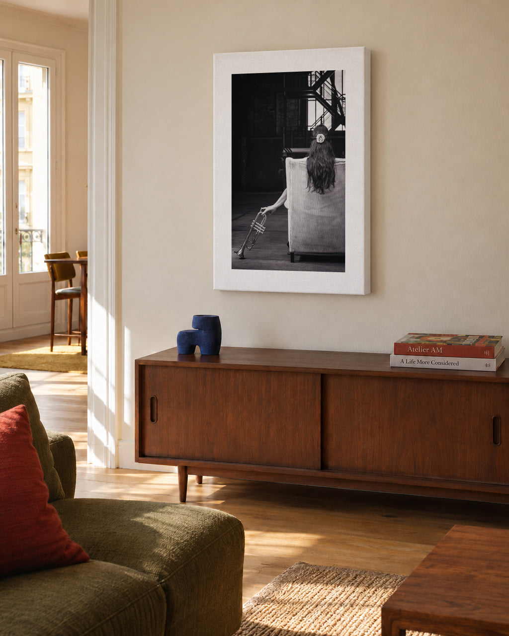 Sentimental sounds - Unframed canvas in an interior