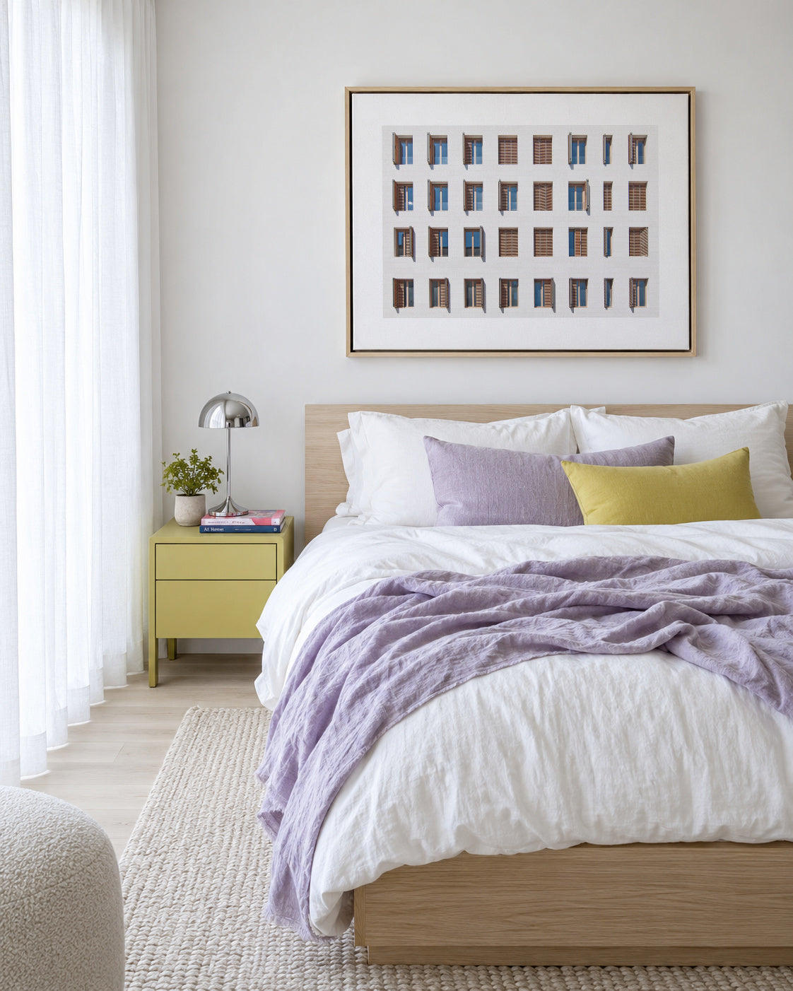 32 - Framed canvas in an interior