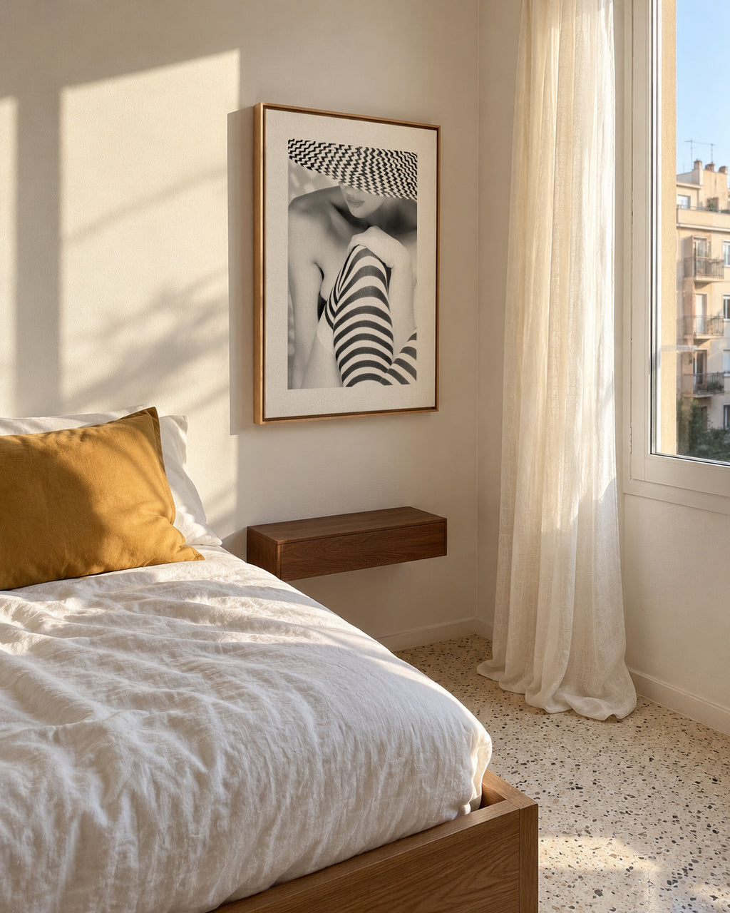 Zagging that Zig - Framed canvas in an interior