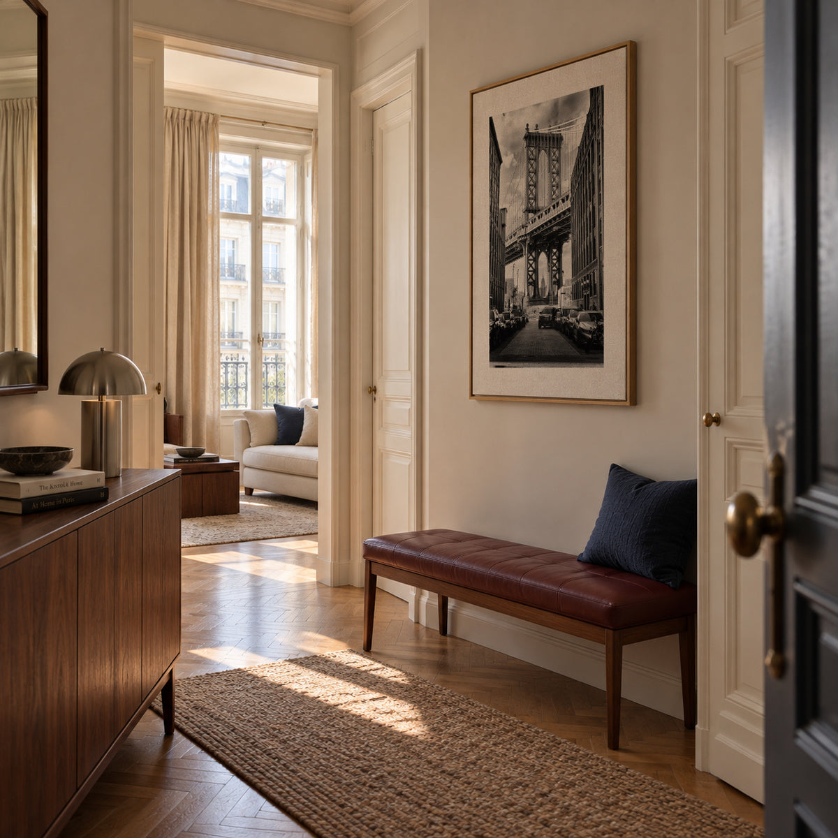 In America - Framed canvas in an interior