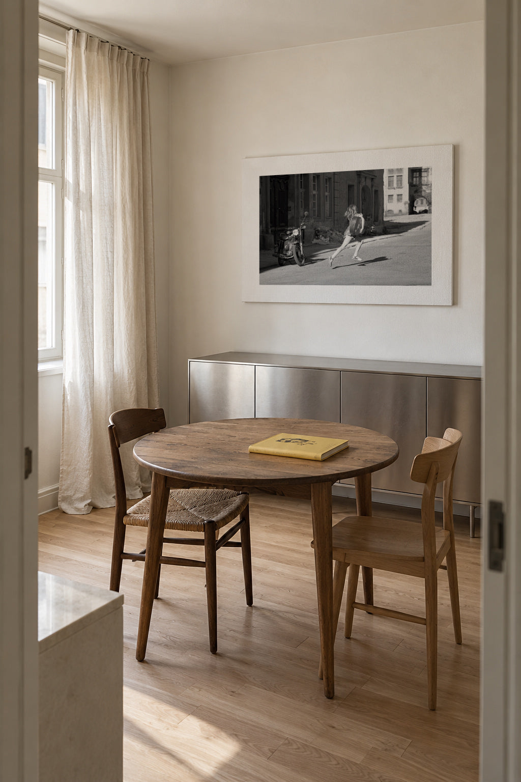 Freedom from the series Childhoods - Unframed canvas in an interior
