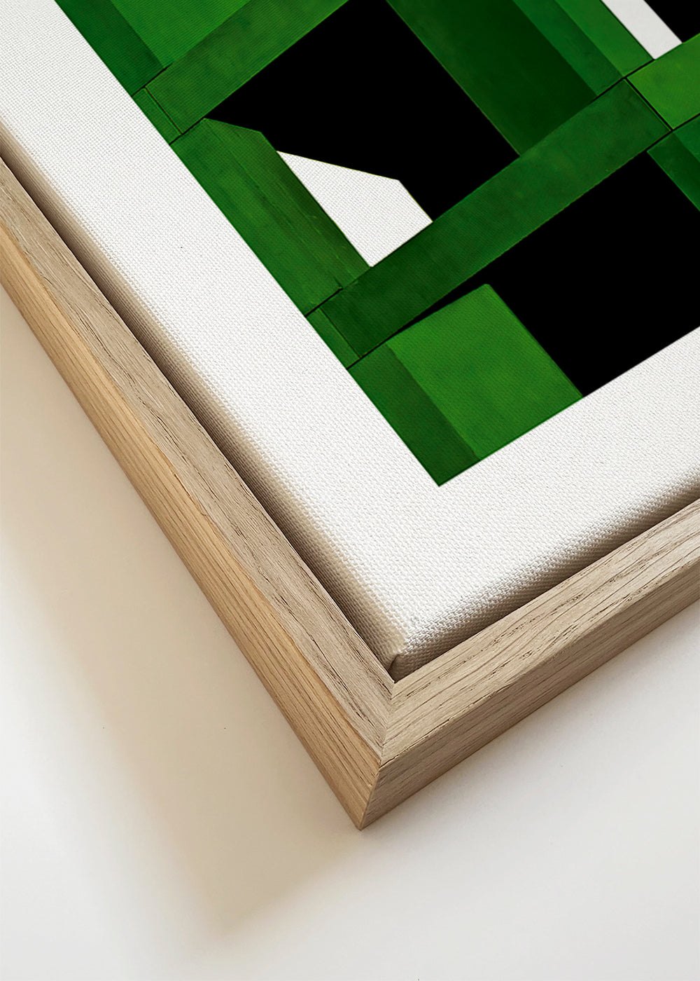 Geometrisch kunstwerk groene modulaire structuur
