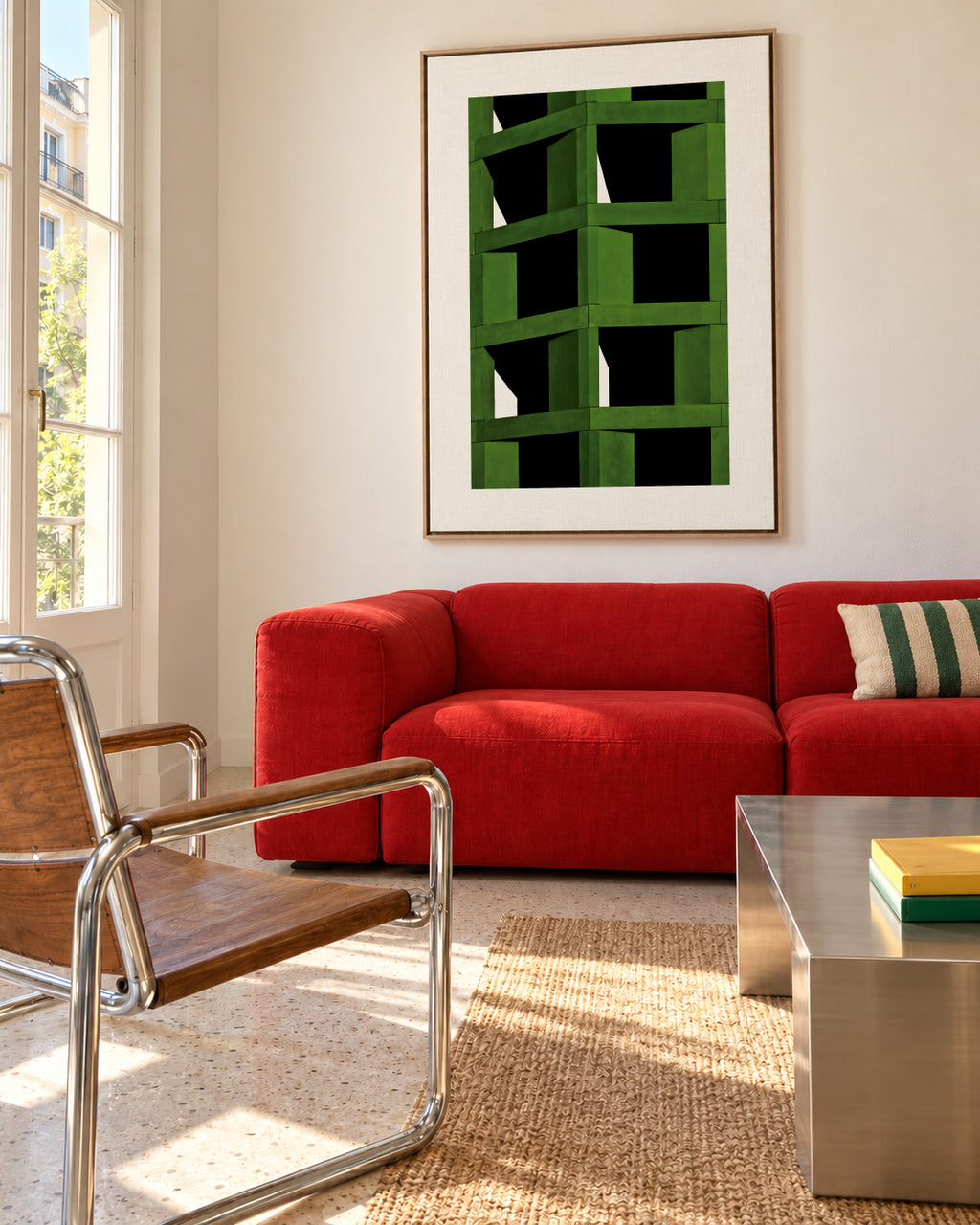 under construction - Framed canvas in an interior