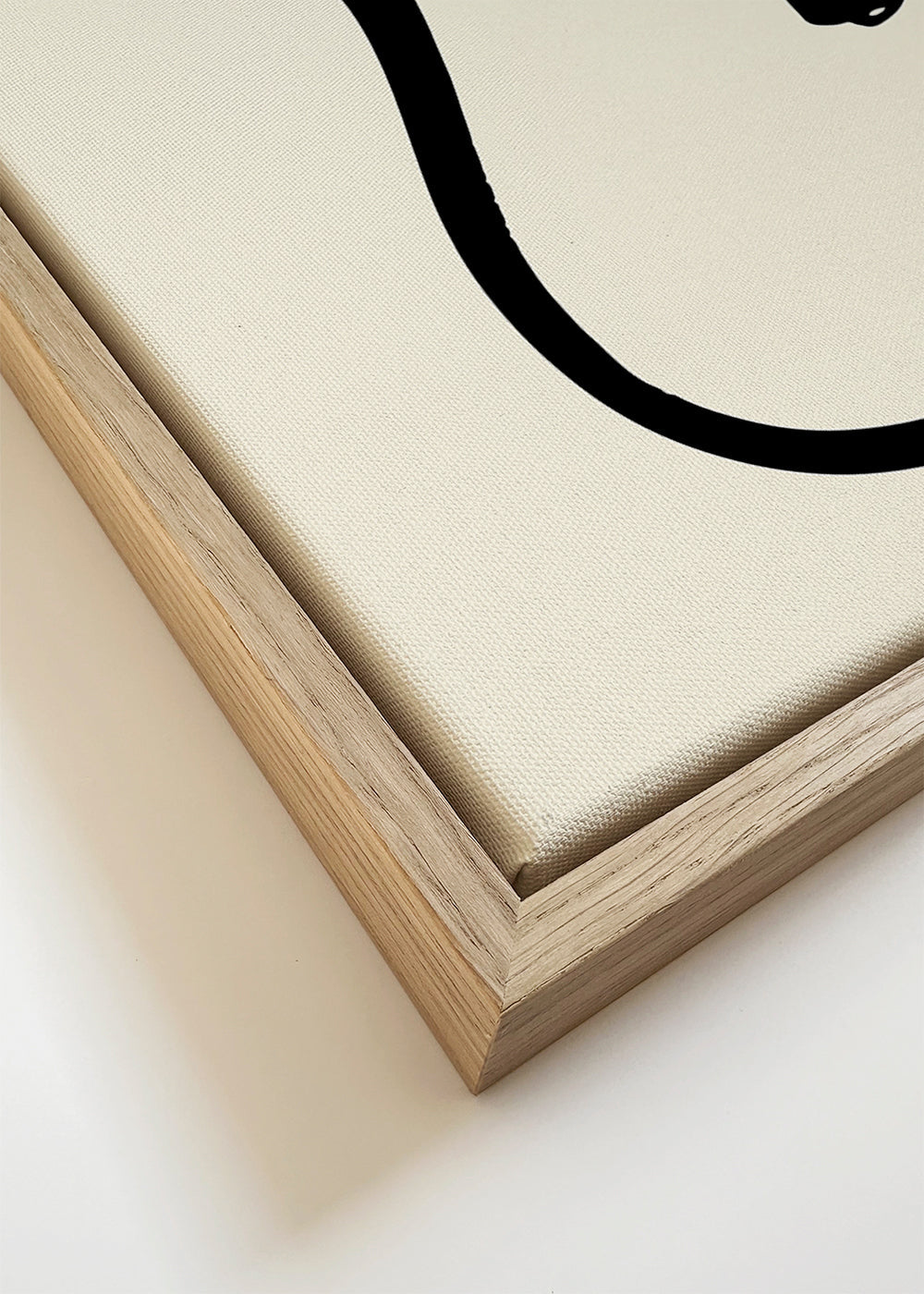 Minimalistische print zwarte lijnen organisch