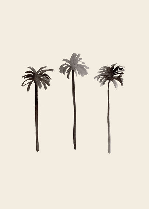 Botanische poster palmen in inkt