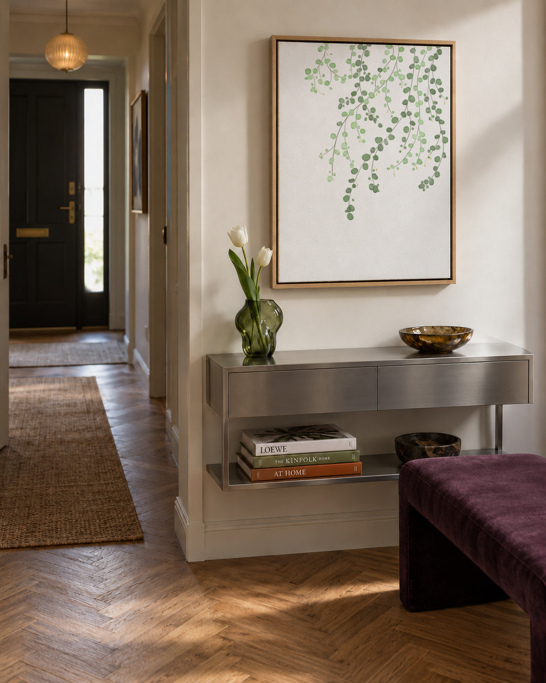 Birch Tree - Framed canvas in an interior