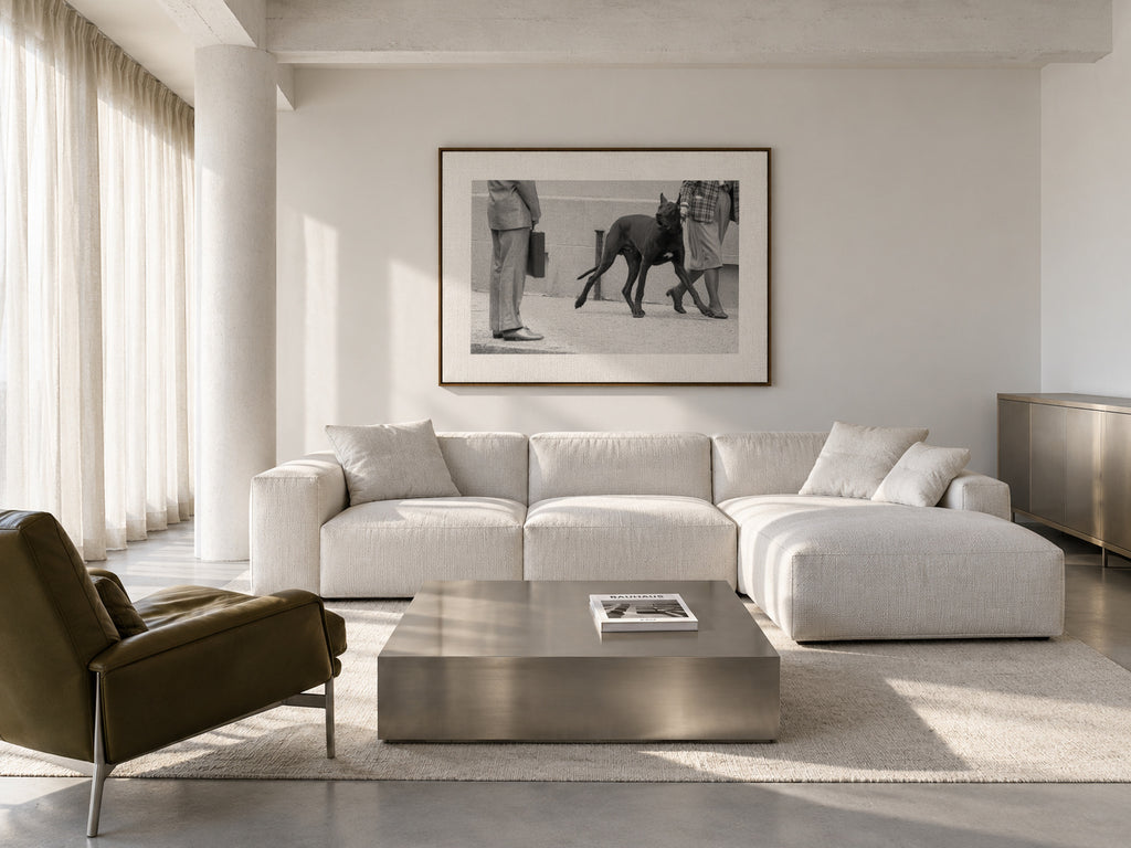 Great dane bodyguard - Framed canvas in an interior