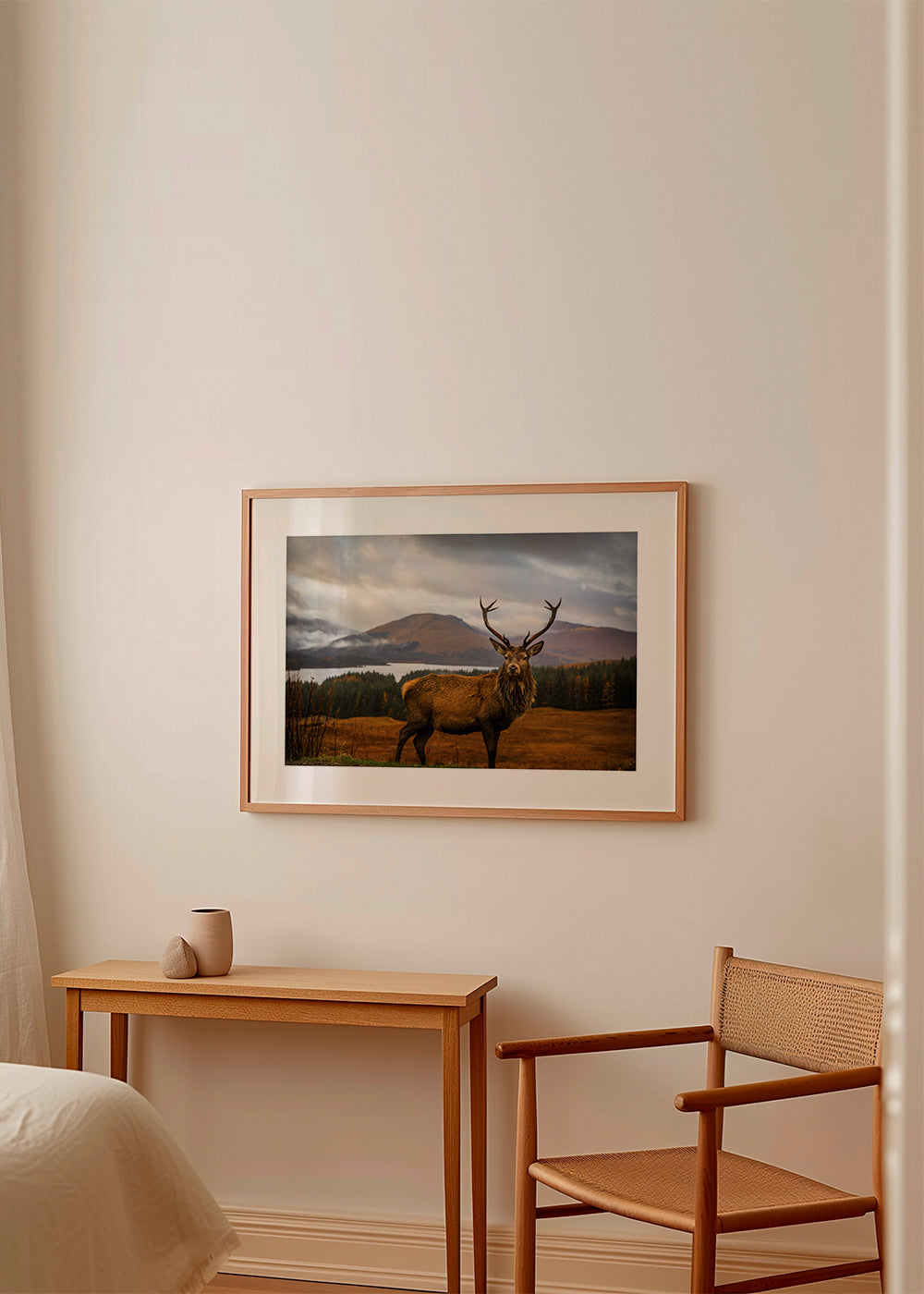 Dierenposter hert in de Schotse Hooglanden