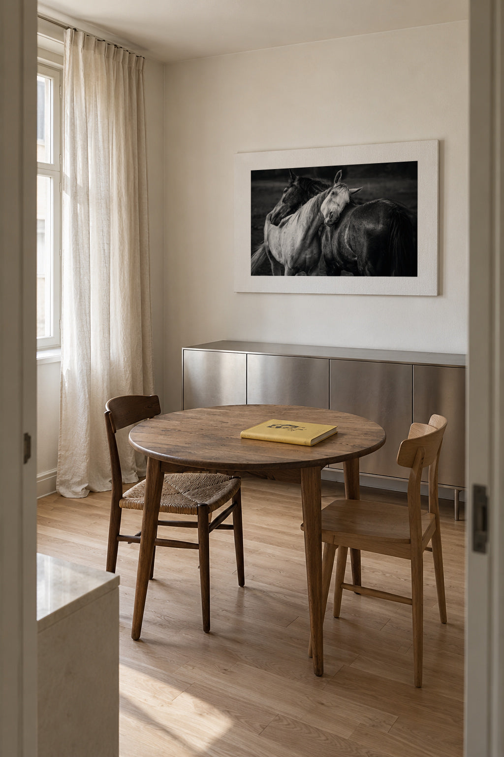 Warm rain - Unframed canvas in an interior