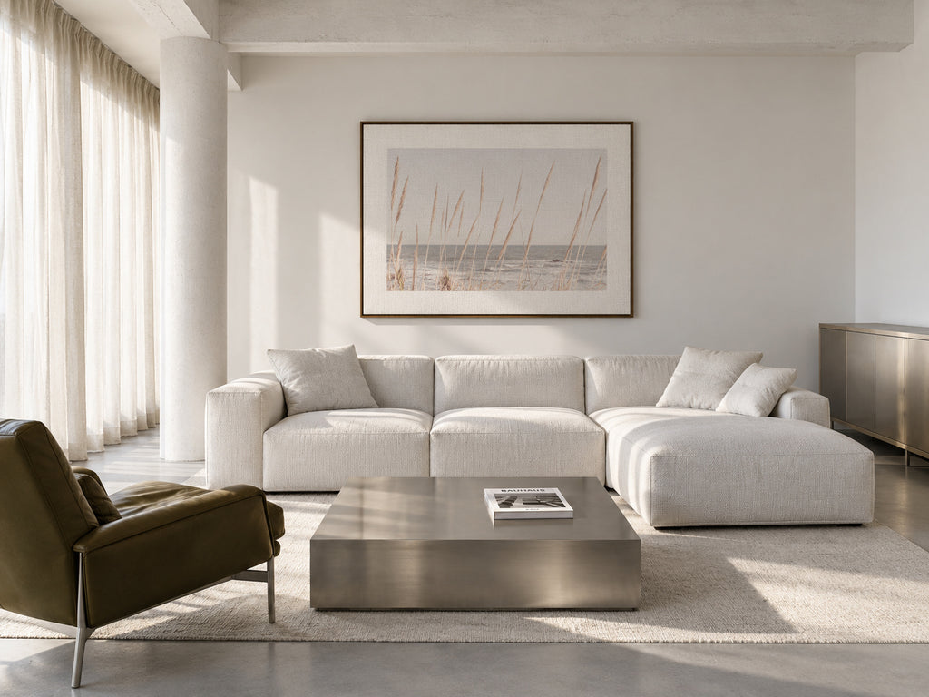 Beach Vass II - Framed canvas in an interior