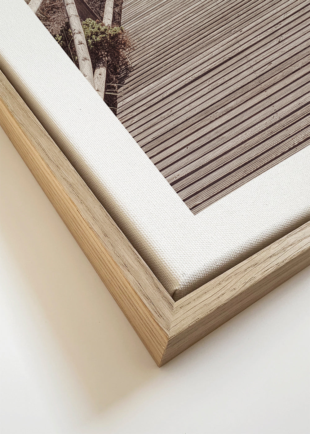 Landschap poster met houten pad naar strand
