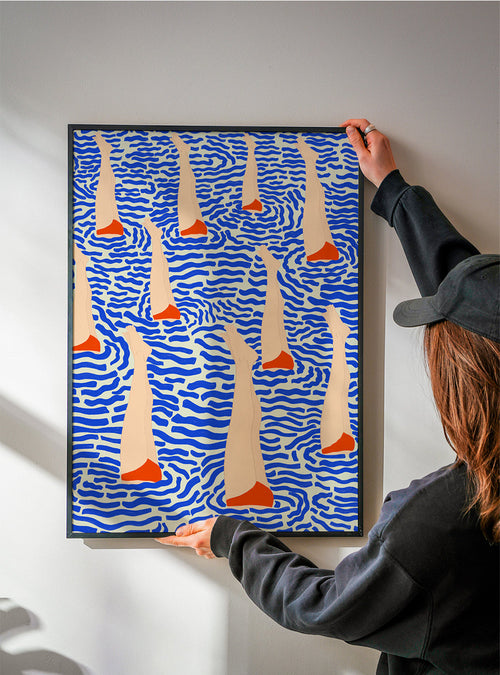 Illustratie benen in patroonwater