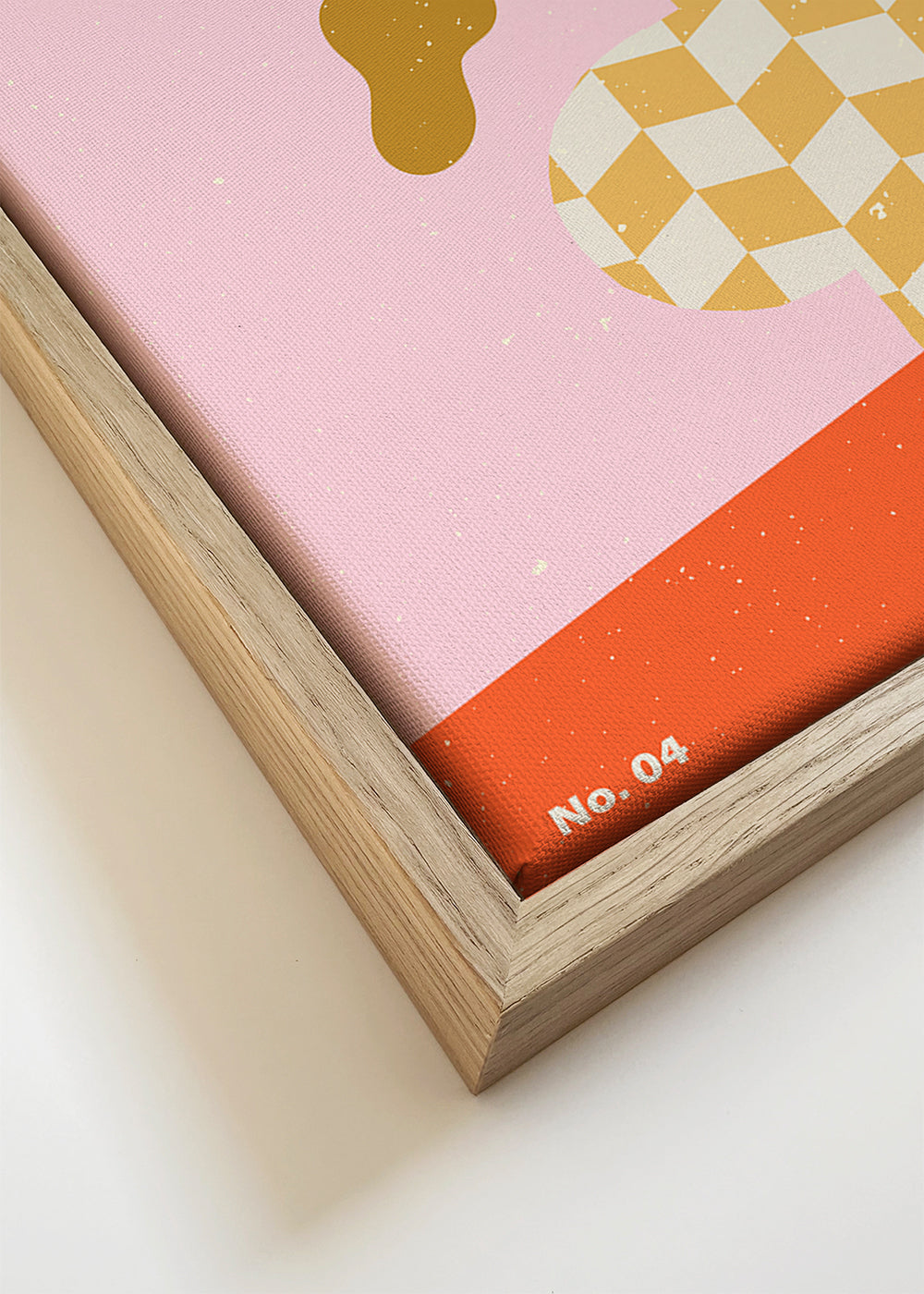 Botanische poster roze met grafische bloem