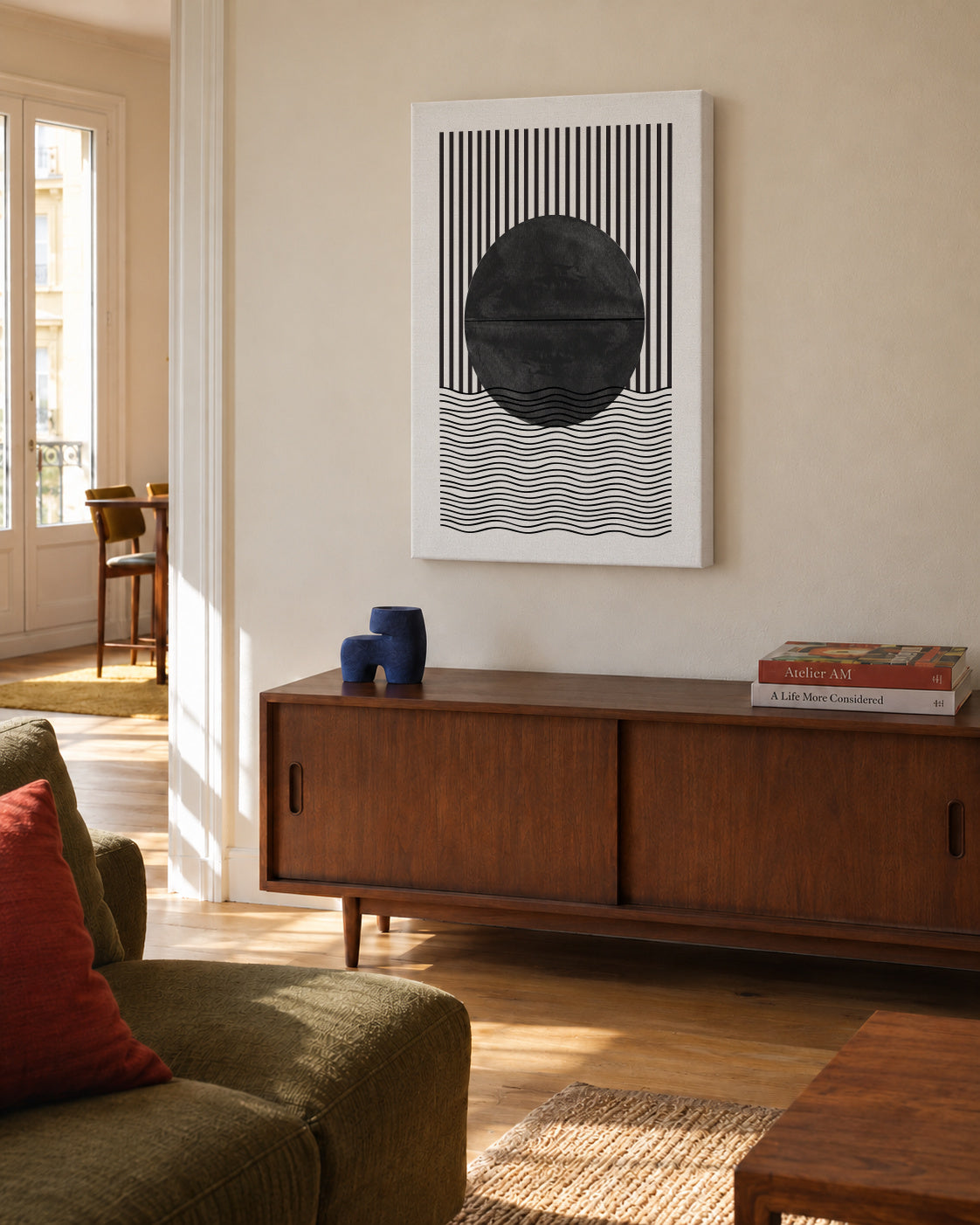 BaB No10. - Unframed canvas in an interior