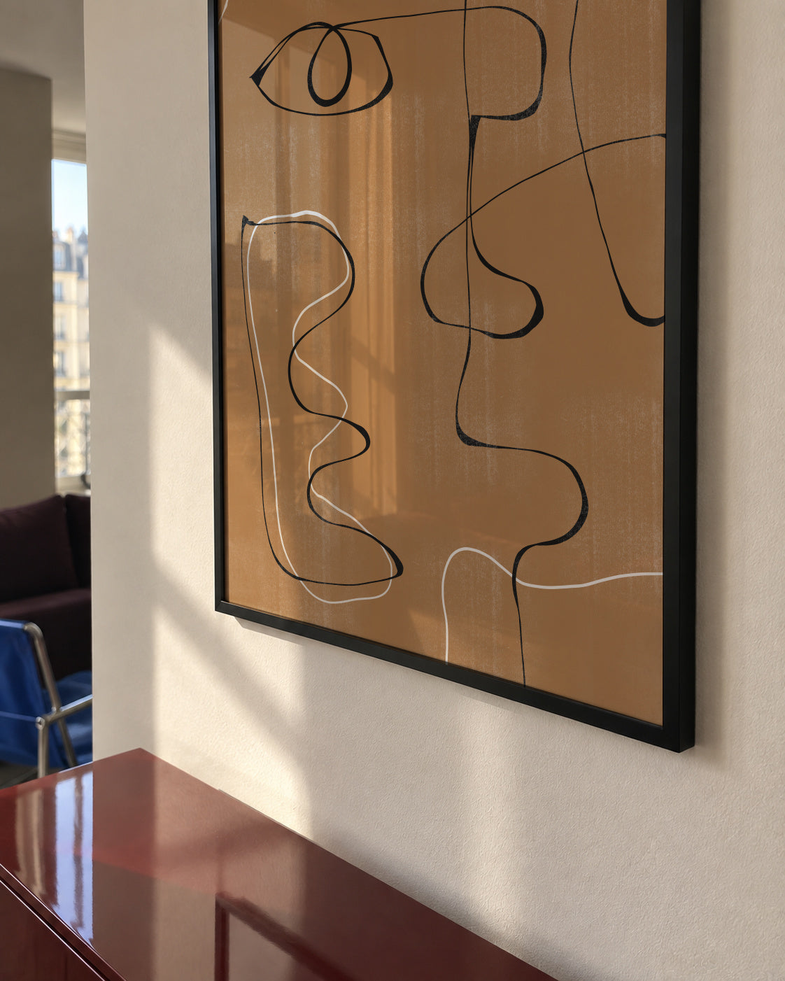 Abstract Face No3. - Framed poster in an interior