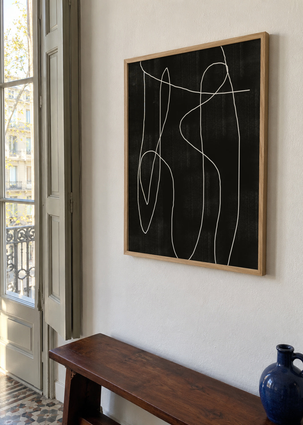 Abstract Line No2. - Framed poster in an interior