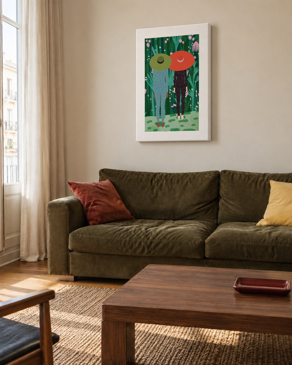 Jungle Pijamas - Unframed canvas in an interior