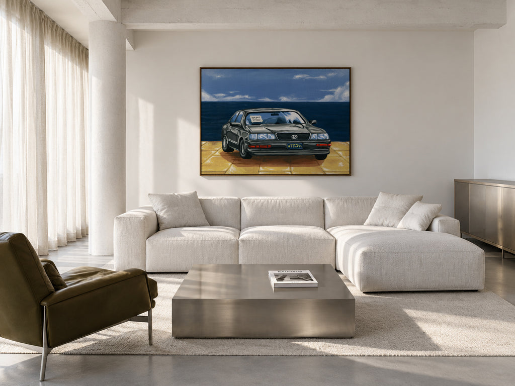 Street Fighter 2 Bonus Stage - Framed canvas in an interior