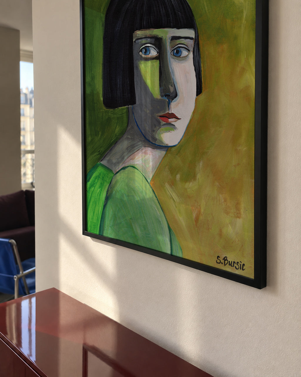 Lady with the Look - Framed poster in an interior