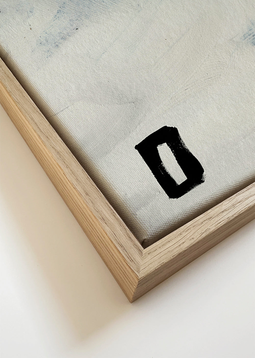 Abstract kunstwerk zwart-wit met penseelstreken