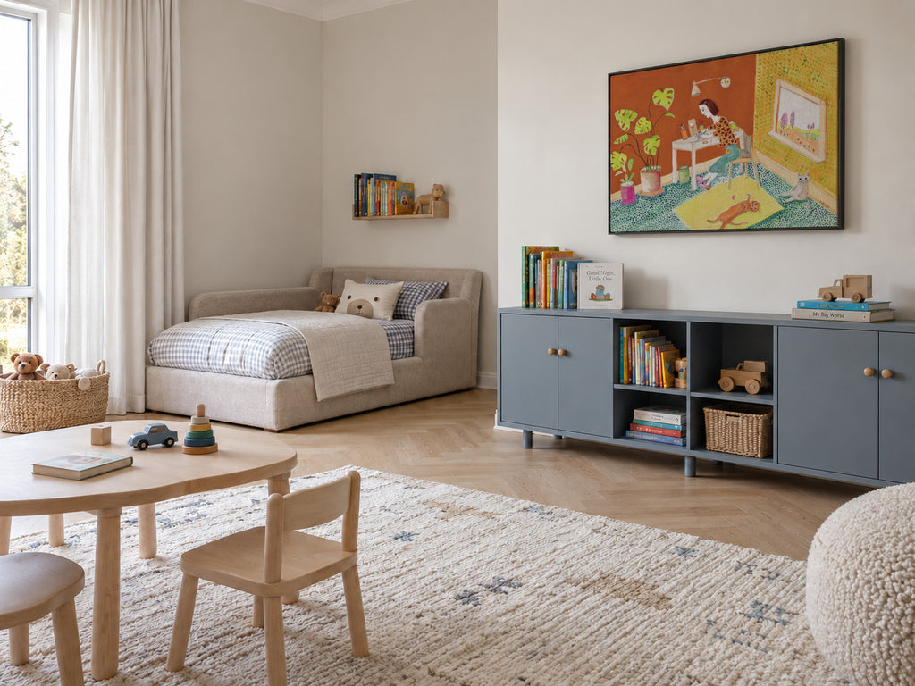 Life with Cats - Framed canvas in an interior