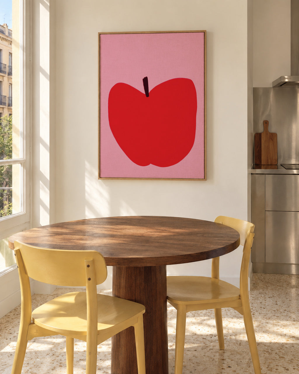 Apple - Framed canvas in an interior