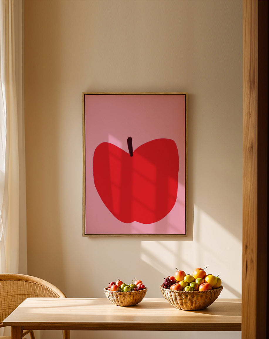 Apple - Framed canvas in an interior