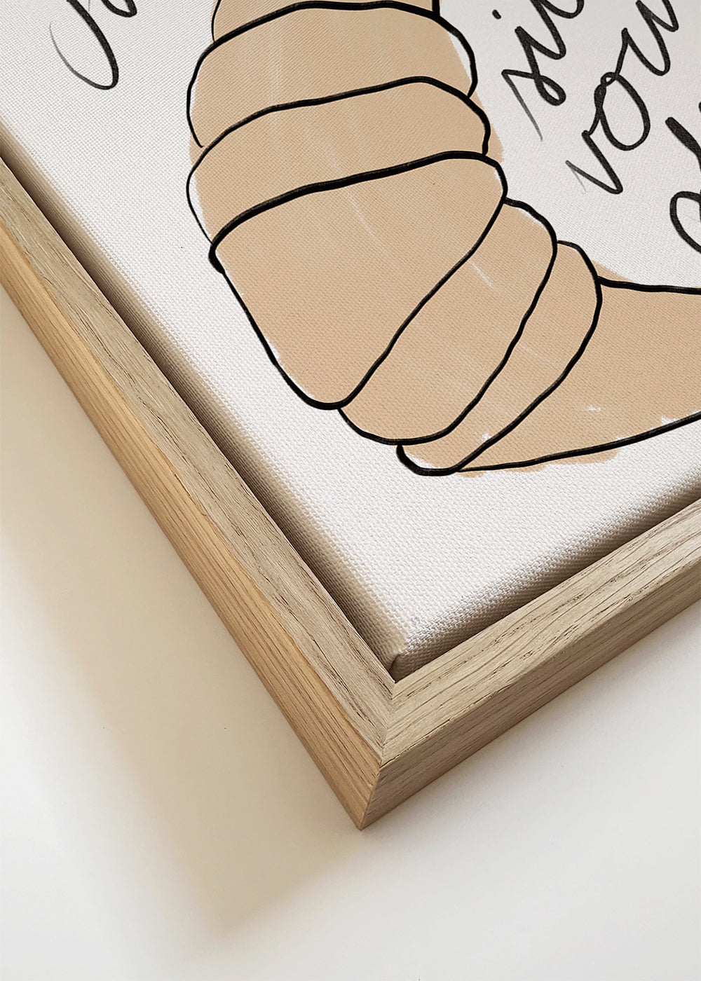 Keuken kunst met croissant illustratie