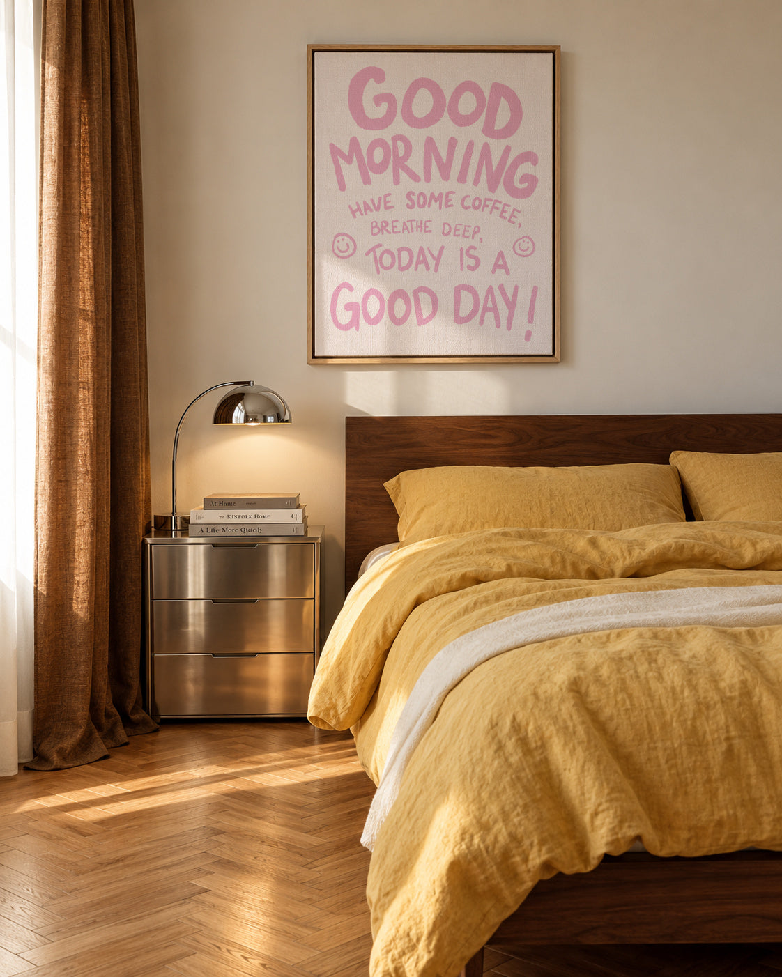 Good Morning - Framed canvas in an interior