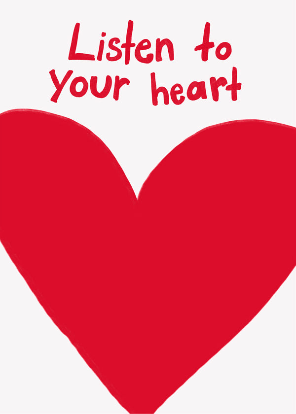 Illustratie rood hart met quote