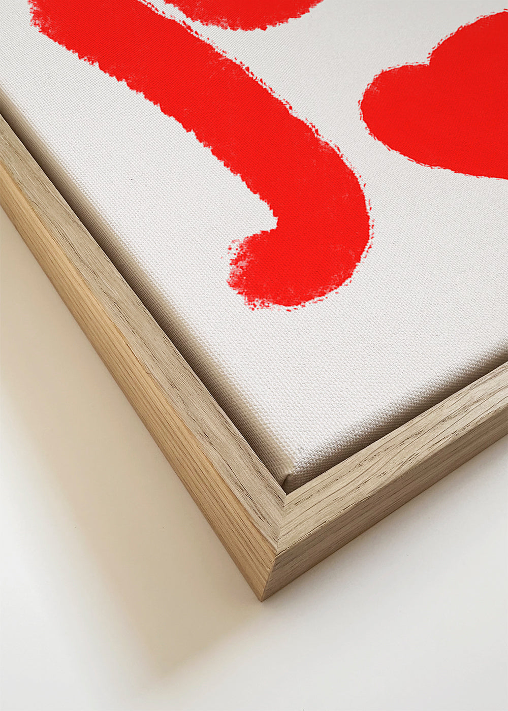 Illustratie 'Bonjour' met rode harten