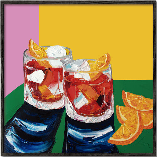 Keuken kunst met Negronis illustratie
