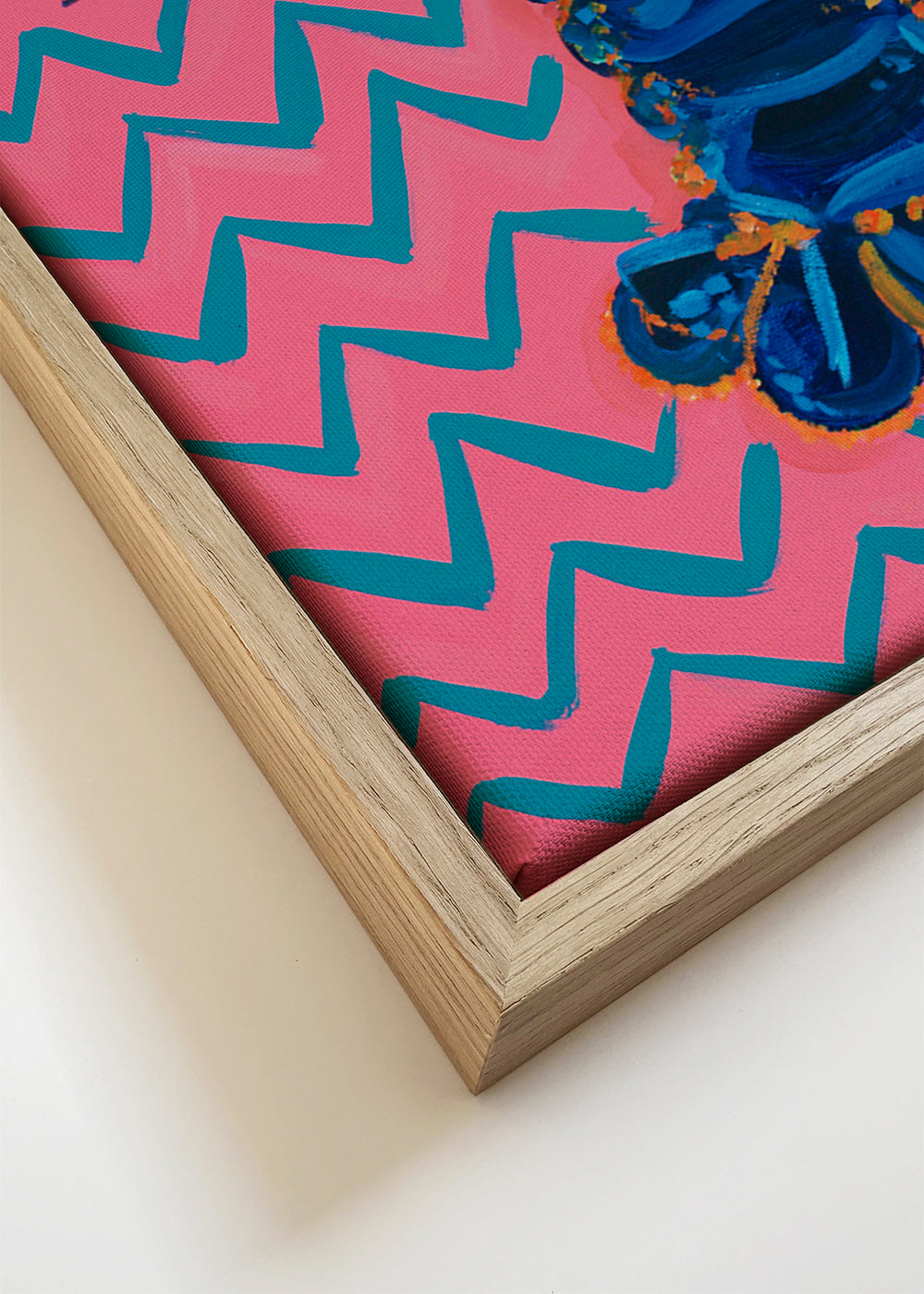 Kreeft blauw op zigzag patroon