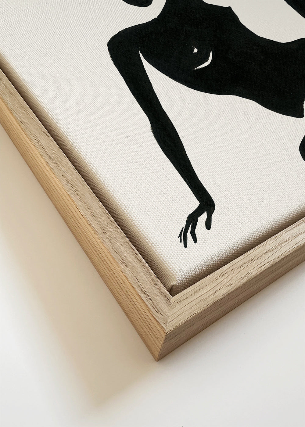 Zwart-wit kunst: liggende figuur