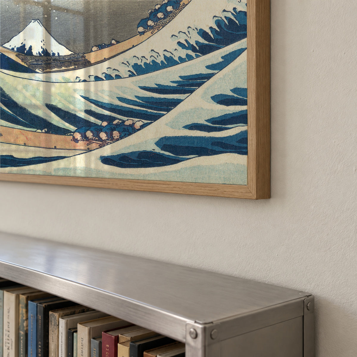 The Great Wave of Kanagawa - Katsushika Hokusai - Framed poster detail