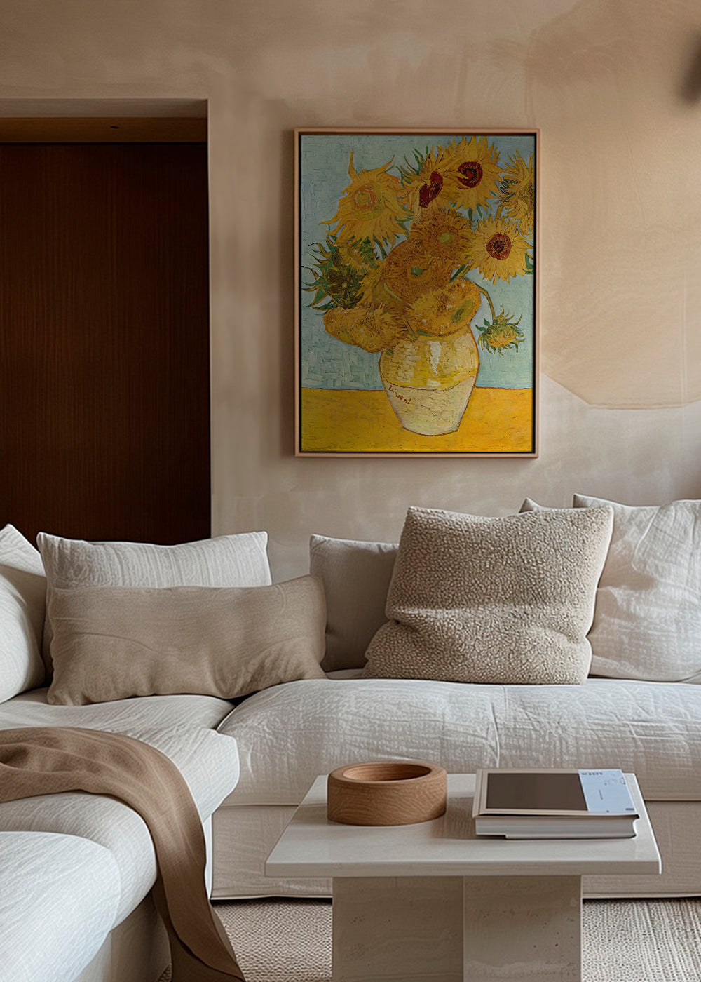 Botanische poster Zonnebloemen in vaas