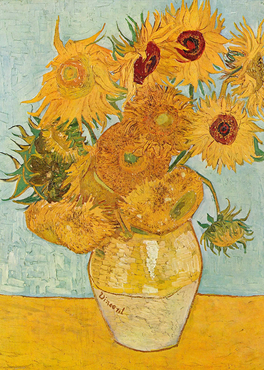 Botanische poster Zonnebloemen in vaas