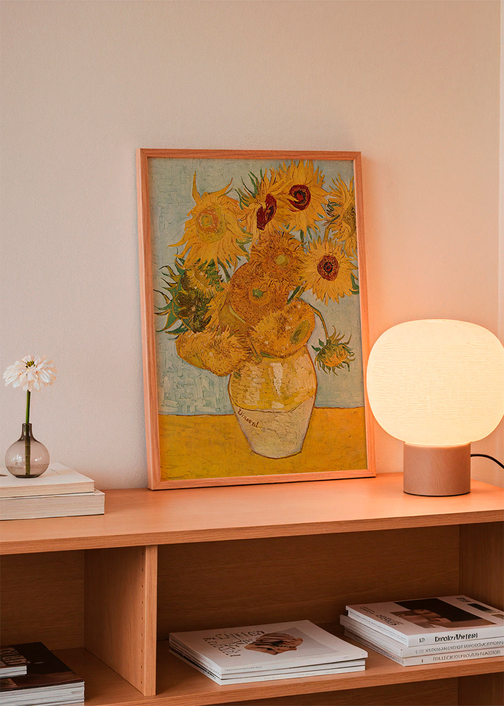 Botanische poster Zonnebloemen in vaas