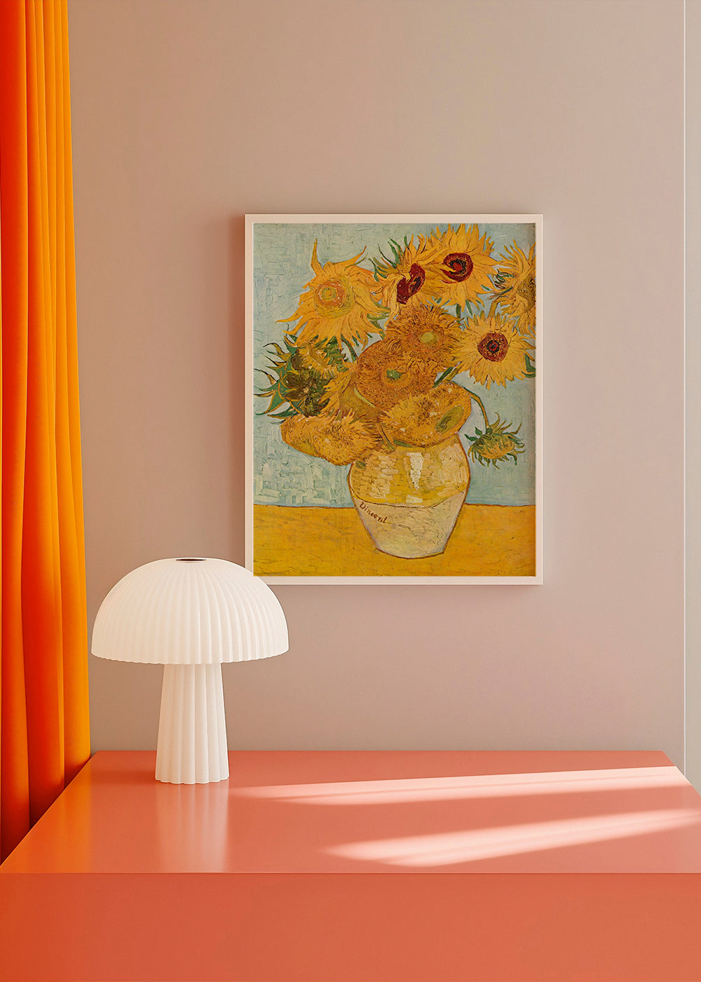 Botanische poster Zonnebloemen in vaas