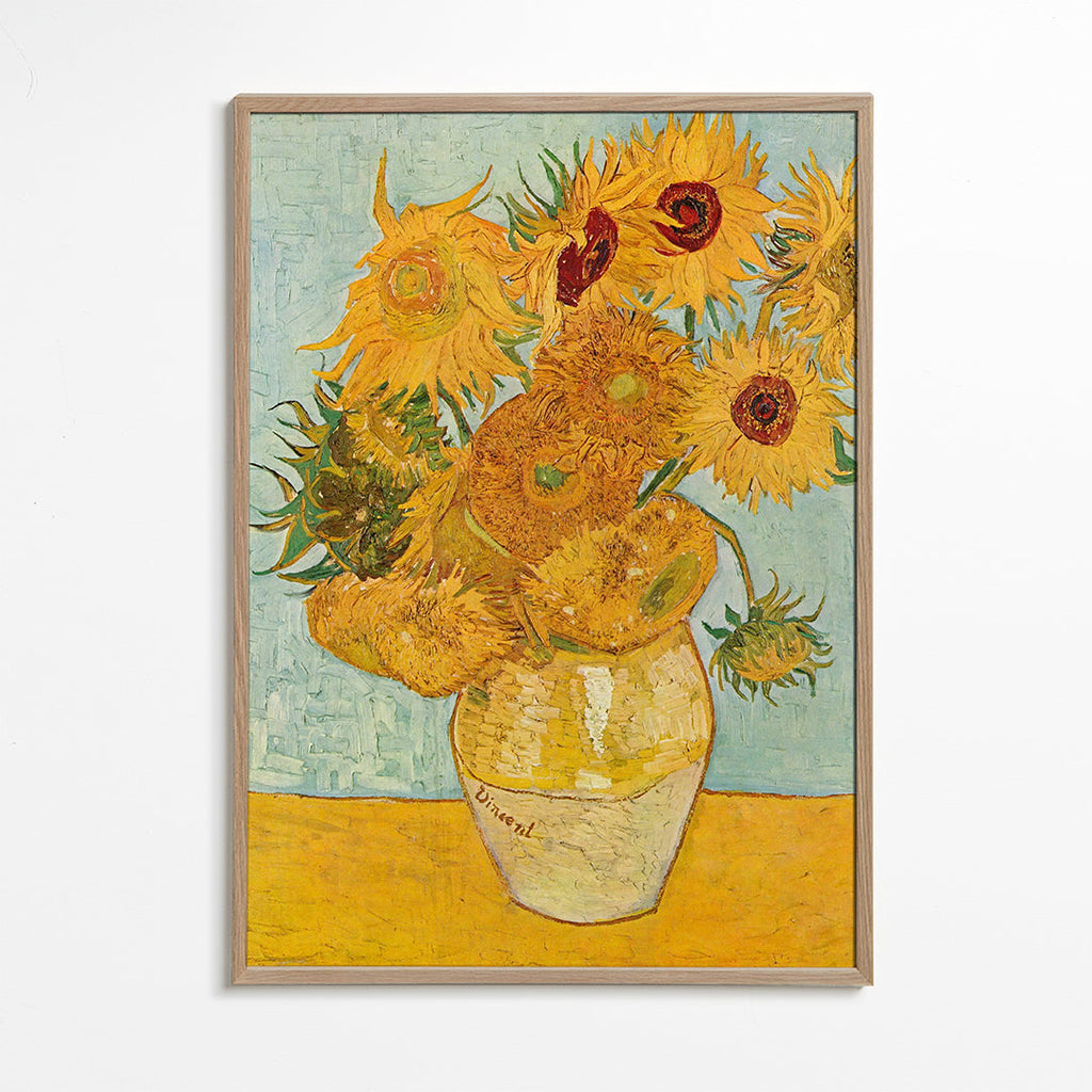Botanische poster Zonnebloemen in vaas