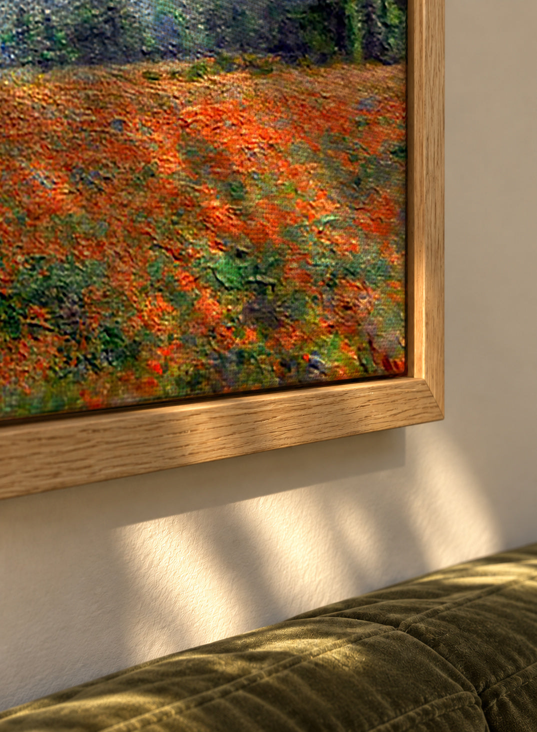 Mohnfield - Claude Monet - Framed canvas detail